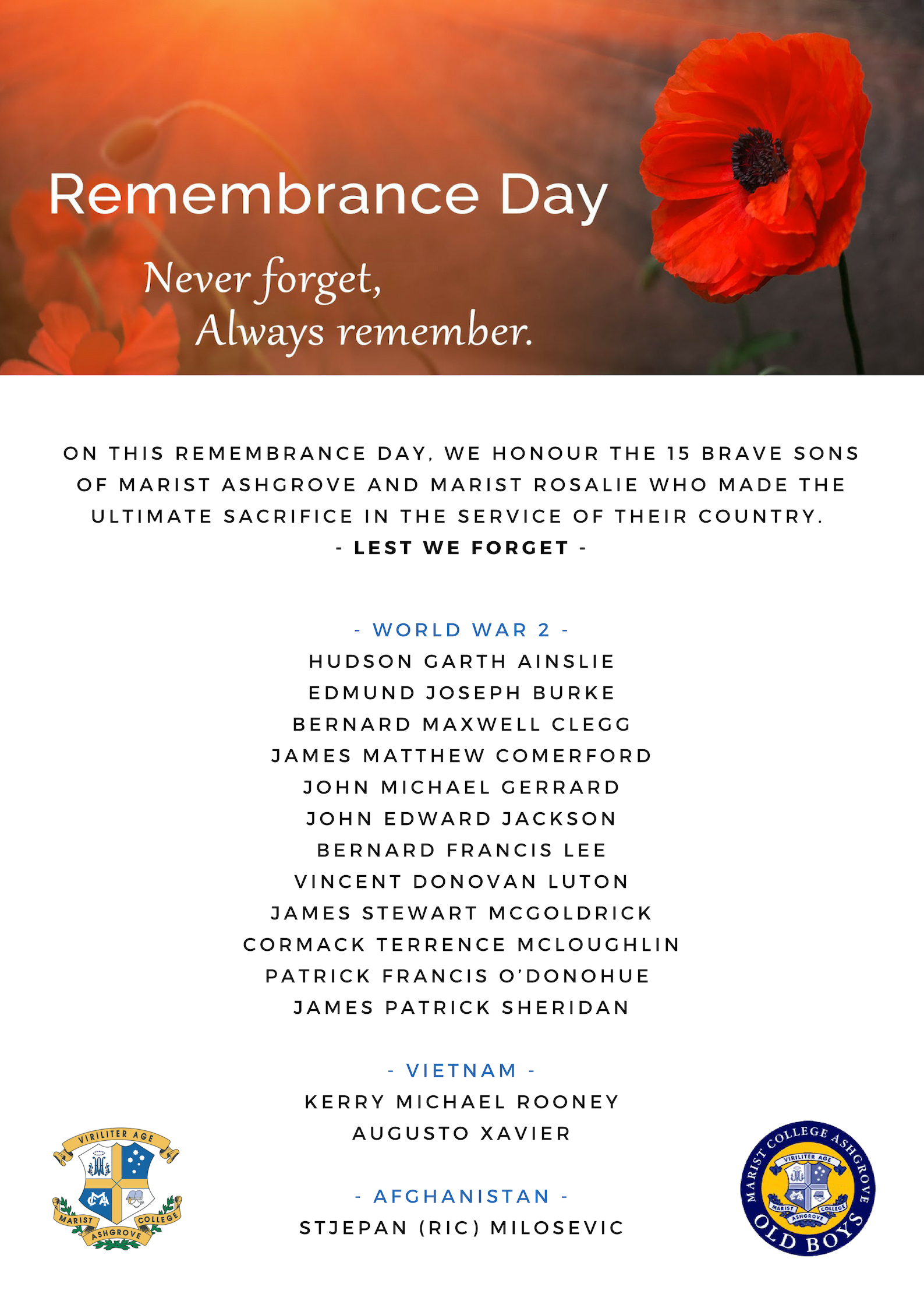 You are currently viewing Remembrance Day – Lest We forget