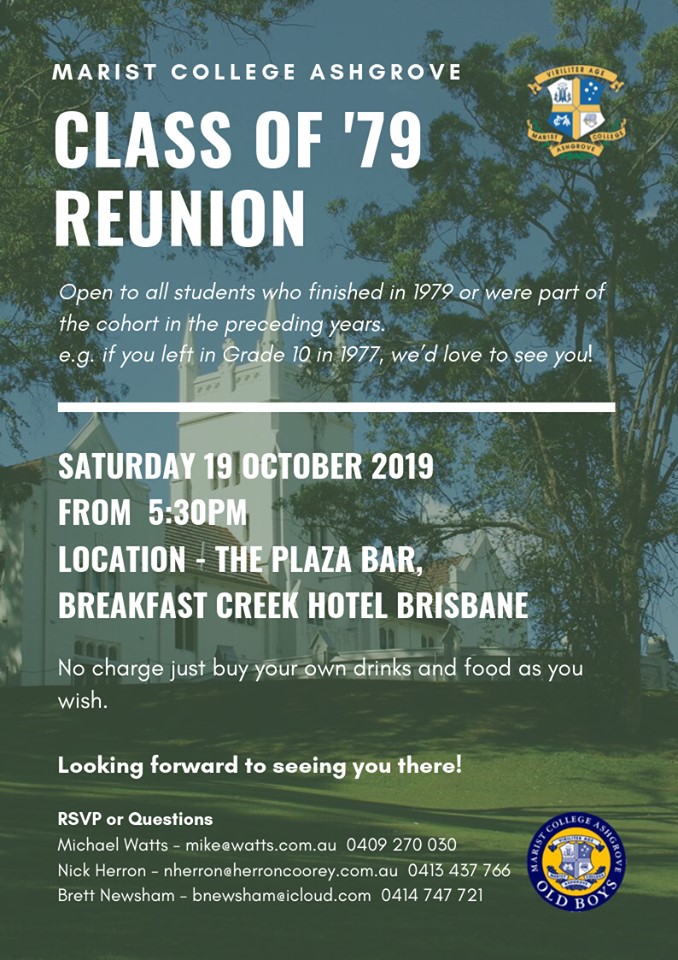 You are currently viewing Class of ’79 reunion – 19 October 2019