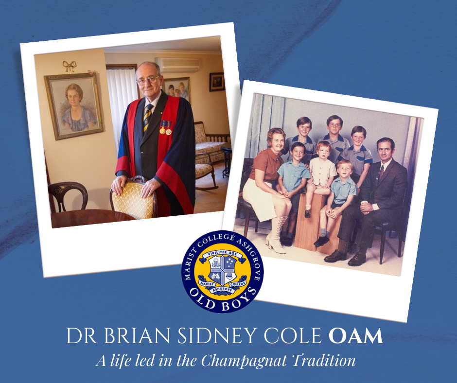 Read more about the article Old Boys Announce the Passing of Dr Brian Sidney Cole OAM