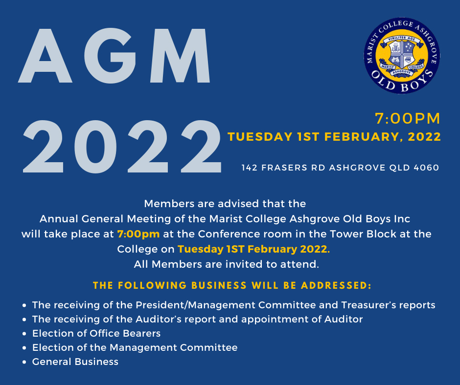 You are currently viewing AGM – 1st Feb 2022